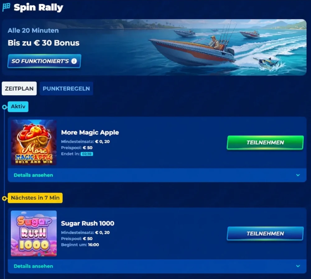 BassBet Spin Rally Rangliste und aktuelle groĂźe Gewinnstatistiken.
